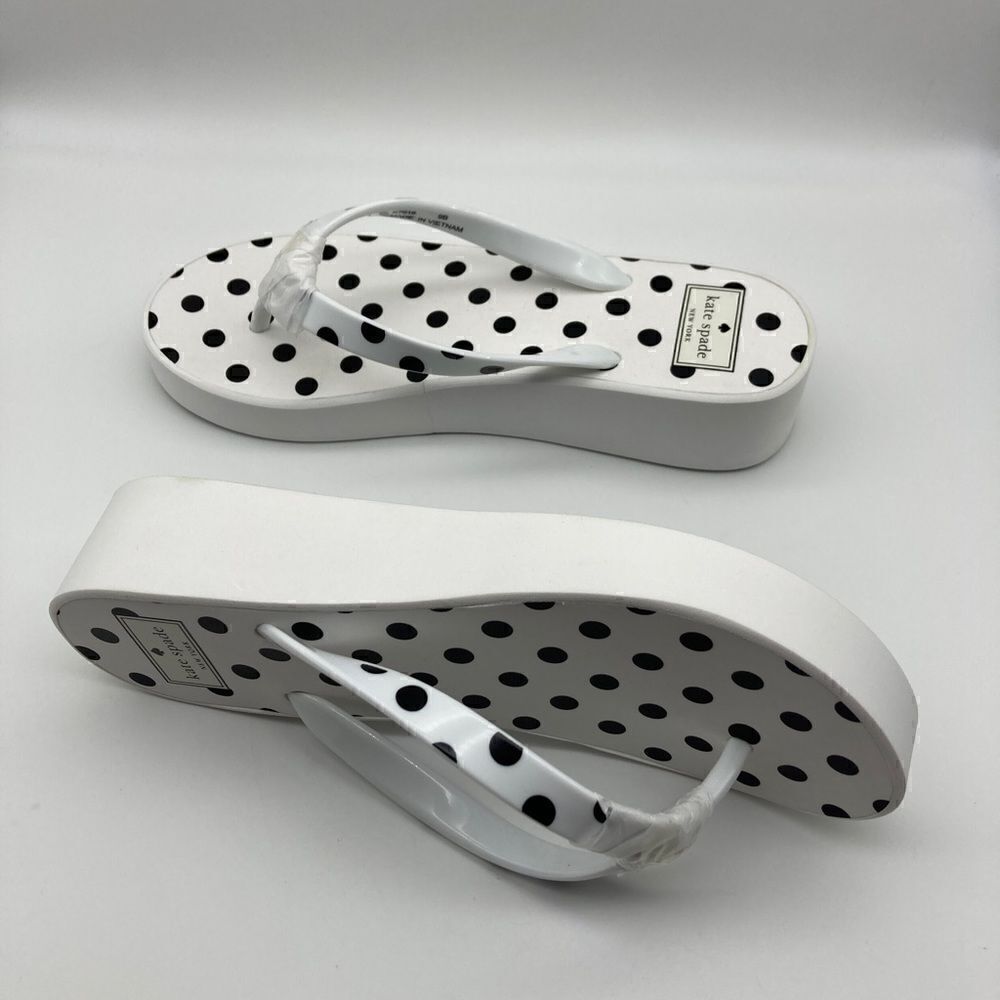 NWT Kate Spade Elena Platform Polka Dot Sandals Size 9B - Picture 5 of 8